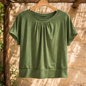 Mono B Olive Short Sleeve Top